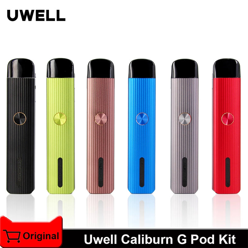 Original Uwell Caliburn G Pod Kit  690mAh Battery Vape Pen Kit 2ml Caliburn G Cartridge Electronic Cigarette Vape Kit VS W01 Kit