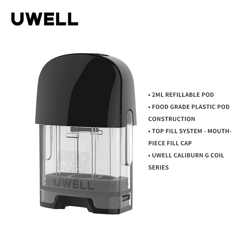 Original Uwell Caliburn G Pod Cartridge 2ml 2pcs For Uwell Caliburn G Coils/Caliburn KOKO Prime Kit Electronic Cigarette Vape