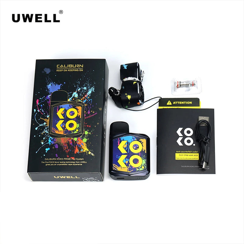 New Uwell Caliburn KOKO Prime Kit 690mAh Battery 15W Vape Fit Caliburn G Pod Cartridge 2ML Coil Electronic Cigarette Vaporizer