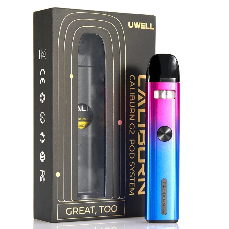 Original Uwell Caliburn G2 Kit 2ml Pod Cartridge 18W Vape 750mAh Fit Caliburn G UN2 Meshed-H Coil Electronic Cigarette Vaporizer