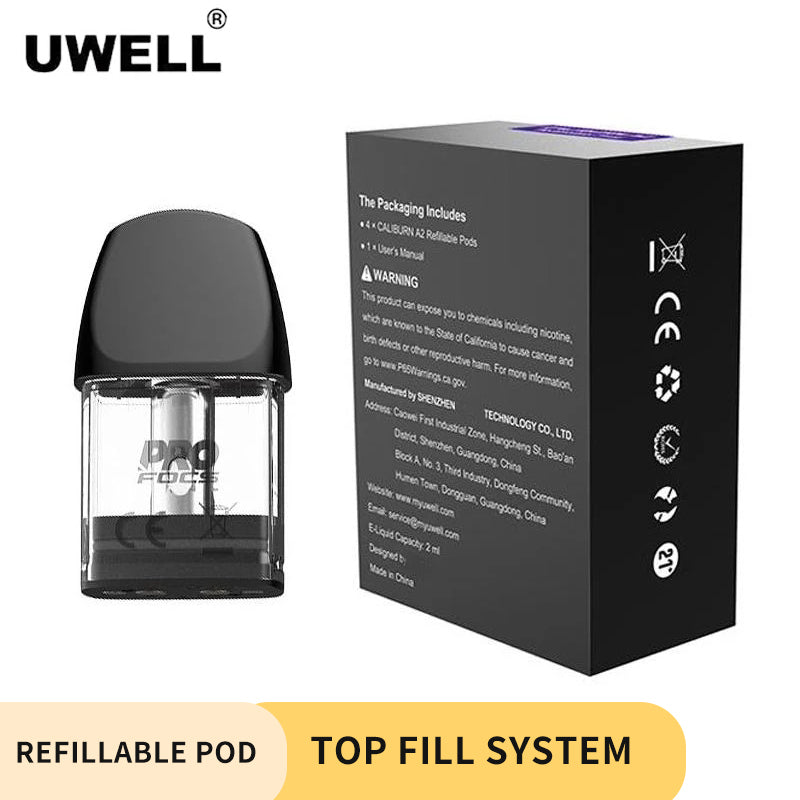 The Uwell Caliburn A2 Rechargeable Pod is available for the Uwell Caliburn AK2 Pod system suite and the Uwell Caliburn A2 Pod System suite