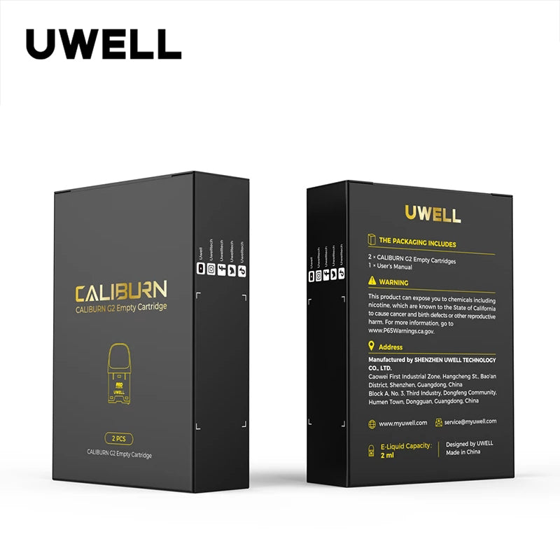 Original Uwell Caliburn G2 Empty Pod Cartridge 2ml For Uwell Caliburn G2 Kit Meshed-H 1.2Ohm Coil Electronic Cigarette Vaporizer