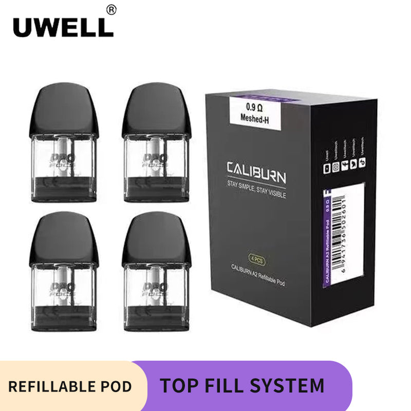 The Uwell Caliburn A2 Rechargeable Pod is available for the Uwell Caliburn AK2 Pod system suite and the Uwell Caliburn A2 Pod System suite