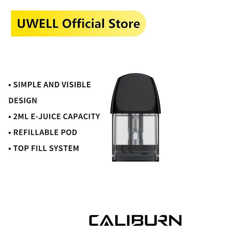 The Uwell Caliburn A2 Rechargeable Pod is available for the Uwell Caliburn AK2 Pod system suite and the Uwell Caliburn A2 Pod System suite