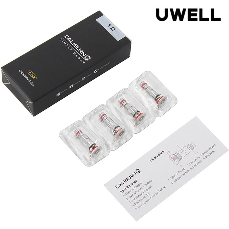 Uwell Caliburn G Replacement Coil 0.8ohm/1.0ohm Mesh H Coil Vape Accessories for Caliburn G / KOKO Prime Pod Kit